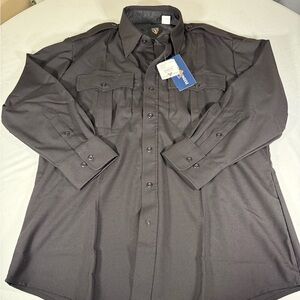 Flying Cross F1 PS1020 Mens 16.5x32/33 Black Uniform Shirt NWT‎ PrimeFlex